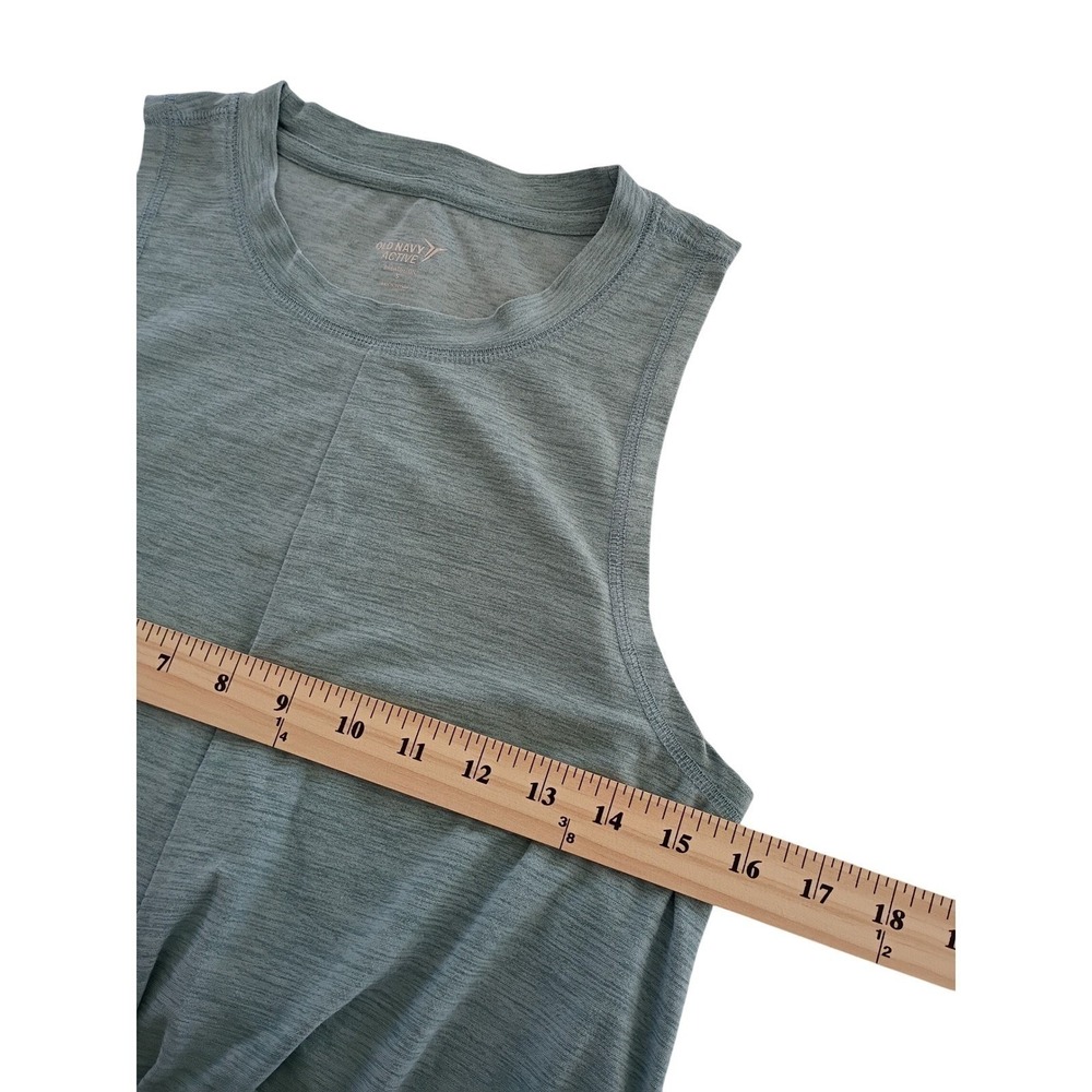 Old Navy Active Womens Blue Heathered Twist Front Tank Top Size Small - Picture 5 of 5